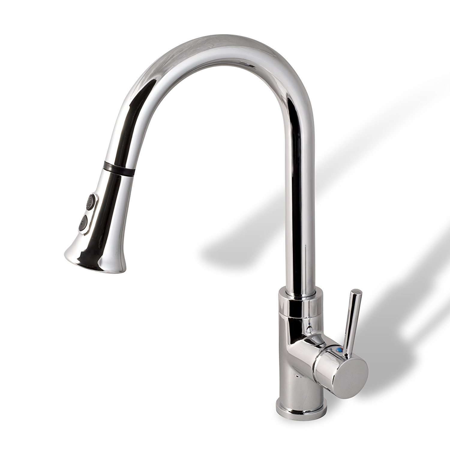 Huacho Chrome Kitchen Sink Faucet with Pull Down Spray